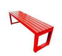 Banc de Jardin Extérieur en Acier Galvanisé,Banquette de Parc Métal Résistant aux Intempéries,Grand Banc d'Extérieur Design Industriel Robuste pour Terrasse,Cour,Place Publique(Rosso,150x40x45cm)
