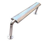 Banc de Jardin Exterieur en Acier Inoxydable Bancs D'extérieur Résistants aux Intempéries Banquette 2 Places pour Porche, Terrasse, Jardin et Zone D'attente Publique(100x20x50cm/39.4x7.87x19.7in)