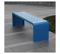 Banc de jardin extérieur en métal de 180 x 40 x 45 cm, chaise en fonte d'acier pour parc, cour, porche et décoration de pelouse, bleu, 180 x 40 x 45 cm, solution d'assise durable et élégante