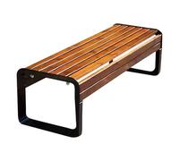 Banc de Jardin Exterieur Imperméabiliser Bancs de Jardins Siège en Bois Banquette Angle Banc de Loisirs pour Parc, Place, Jardin, Paysage, Communauté, Rue(Brown,150 * 50 * 42cm)