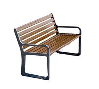 Banc de Jardin Extérieur Moderne, Banc D'extérieur avec Dossier et Structure en Alliage de Zinc, Idéal pour Les Parcs, Les Jardins, Les Terrasses et Les Espaces Publics(with(Gold Coffee),120cm)