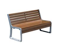 Banc de Jardin Extérieur Moderne, Banc D'extérieur avec Dossier et Structure en Alliage de Zinc, Idéal pour Les Parcs, Les Jardins, Les Terrasses et Les Espaces Publics(Without(Gold Coffee),120cm)