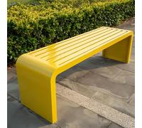 Banc de jardin extérieur, ne se déforme pas et ne se décolore pas, finition huilée, banc de parc en fonte pour un confort durable