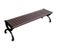 Banc de Jardin Exterieur Résistants aux Intempéries Banquette 2 Places avec Dossier et Accoudoirs Bancs de Jardinage pour Places Publiques, Parcs et Sites Touristiques(150x40x38cm)