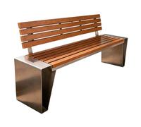 Banc de Jardin Exterieur Résistants aux Intempéries Banquette 2 Places en Acier Inoxydable Banc de Jardinage pour Parcs, Places Publiques, Centres Commerciaux(120x40x78cm)