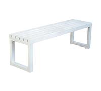 Banc de Jardin Exterieur Résistants aux Intempéries Banquette 2 Places en Métal Banquette Exterieur pour Parcs, Résidences, Places Publiques et Centres Commerciaux(White,150x40x45cm)