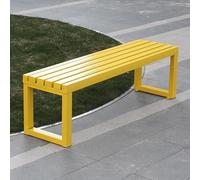 Banc de Jardin extérieur sans Dossier avec assises à Lattes, Structure en métal Durable pour la décoration de terrasses, Jardins, Parcs et espaces publics