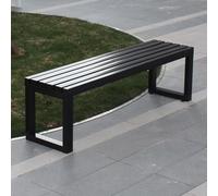 Banc de Jardin extérieur sans Dossier avec assises à Lattes, Structure en métal Durable pour la décoration de terrasses, Jardins, Parcs et espaces publics