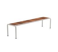 Banc de jardin frêne Avanti long powder-coated steel frame