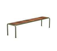 Banc de jardin frêne Avanti long powder-coated steel frame