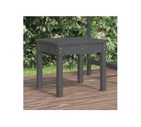vidaXL Banc de jardin 823992 – bois massif de pin, gris 50x44x45 cm