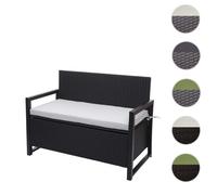 Banc de jardin - HWC - F39 - Polyrotin - Anthracite - Coussins déperlants