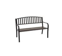 Banc de jardin HWC-F43 acier thermolaqué bronze vintage