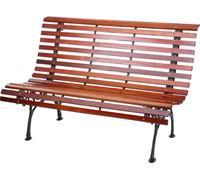 Banc De Jardin Hwc-F97, Banc Du Parc, Banquette En Bois 2 Places, 122cm, 24kg, Marron Marron
