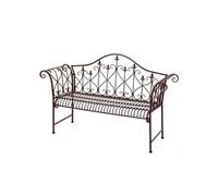 Banc de jardin HWC-H78, banc de parc, 2 places métal 150cm sans coussin d'assise