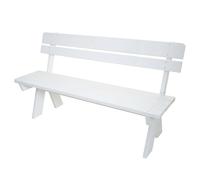 Banc De Jardin Hwc-L66, Banc En Bois Banc De Parc, Qualité Gastronomique, Bois Massif 148cm Blanc Blanc