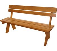Banc De Jardin Hwc-L66, Banc En Bois Banc De Parc, Qualité Gastronomique, Bois Massif 148cm Miel Marron