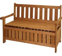 Banc De Jardin Hwc-L68 Avec Espace De Rangement, Outdoor Sapin Bois Mvg 114cm, Brun Marron
