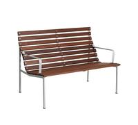 HAY Banc de jardin lounge avec accoudoirs Traverse frêne structure aluminium