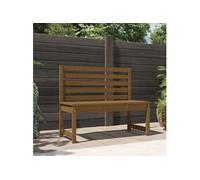 Banc de jardin marron miel 109 cm bois de pin massif
