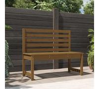 Banc de jardin marron miel 109 cm bois de pin massif Marron miel G
