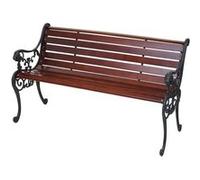 Banc De Jardin Hwc-F98, Banc Du Parc, Banquette En Bois 2 Places, 125cm Marron Marron
