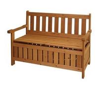 Banc de jardin MENDLER HWC-L68 avec espace de rangement sapin bois MVG 114cm brun G