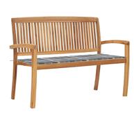 Banc de jardin meuble de patio d'extérieur 120 x 50 x 4 cm bois marron