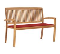 Banc de jardin meuble de patio d'extérieur 128.5 x 57.5 x 90 cm bois marron