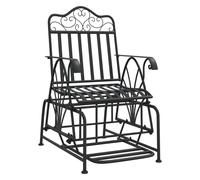 Banc de jardin meuble de patio d'extérieur 61 x 81 x 99 cm noir