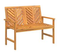 Banc De Jardin Meuble De Patio D'extérieur Terrasse 109 X 62,5 X 89 Cm Bois Massif D'acacia Helloshop26 02_0011156 Multicolore