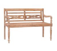 Banc de jardin meuble de patio d'extérieur 120 x 51.5 x 84 cm bois marron