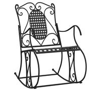 Banc de jardin meuble de patio d'extérieur terrasse à bascule 84 cm noir acier 02_0011847
