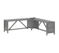 Banc de jardin meuble de patio d'extérieur terrasse d'angle de jardin et jardinière 117 cm