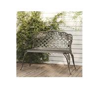 Vidaxl Banc De Jardin 108 Cm Aluminium Coulé Vert Vert