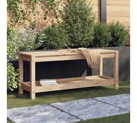 Banc de jardin noir 108x35x45 cm bois massif de pin banc d'extérieur vidaXL