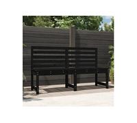 Banc de jardin noir 157,5 cm bois massif de pin 824043