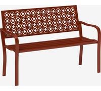 Banc de jardin Outsunny 2 places, banc résistant aux intempéries, meubles de jardin avec dossier & accoudoirs, banc de parc supportant une charge de 240kg, banc de balcon pour balcon terrasse, jardin,