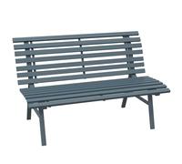 Banc de jardin Outsunny 2 places en alu, résistant aux intempéries, résistant aux UV Meuble de jardin avec design à lamelles, banc de parc supportant une charge de 240 kg, banc de balcon pour balcon