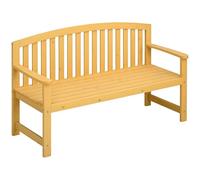 Banc de Jardin Outsunny 2 Places en Bois, Banc résistant aux intempéries, mobilier de Jardin avec dossiers, Public pouvant Supporter Une Charge de 240 kg, de Balcon, en Bois pour