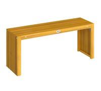 Outsunny Banc de Jardin en Bois d'Acacia 2 Places 110x30x45cm Bois Naturel | Banc d'Extérieur Sans Dossier, Assise à Lattes Effet Bois, Charge 240 kg