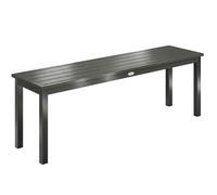 Banc de jardin - Outsunny - 2 places sans dossier - assise à lattes - métal - 130x34x43cm - gris