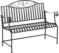 Banc de jardin Outsunny Banc 2 places avec accoudoirs pour jardin balcon Gris