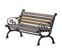 Banc de jardin, patio extérieur avec dossier micro-arc, résistant à la pluie et au soleil, forte capacité de charge, idéal pour les parcs