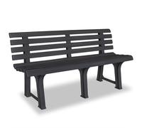 Vidaxl Banc De Jardin 145,5 Cm Plastique Anthracite Gris