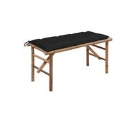 Vidaxl Banc De Jardin Pliable Avec Coussin 118 Cm Bambou