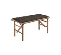 Banc de Jardin Pliable avec Coussin 118 cm Bambou Terrasse Extérieur vidaXL