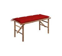 Banc de jardin pliable avec coussin 118 cm Bambou