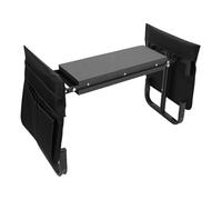 Banc de Jardin Pliable et Réglable pour S'agenouiller et S'asseoir, avec Pochettes à Outils pour Le Jardinage - Compact et Léger, Idéal pour Divers Environnements (Black) (Black)