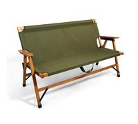 Banc de jardin pliable portable en bois pour pelouse, parc, porche et pique-nique, capacité de charge de 250 kg, housse en tissu Oxford 1000D durable (vert)